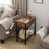 Whizmax End Table with Charging Station- Flip Top Narrow Side Tables With Storage Drawers for Living Room Bedroom Office Small Spaces - 4 of 4