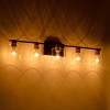 VYNXARIA 5-Light Wall Lights, Matte Black + Gold Vanity Fixture with Glass Shades for Bathroom and Kitchen - 4 of 4
