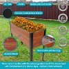 Sunnydaze Acacia Wood Raised Garden Bed with Legs - 31-Inch H - Powder-Coated Steel Frame - Removable Planter Bag - image 2 of 4