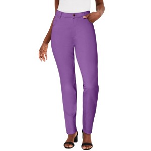 Jessica London Women's Plus Size Classic Cotton Denim Straight-Leg Jean - 1 of 4