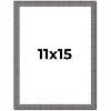 PosterPalooza | Textured Grey Picture Frame - UV Acrylic, Foam Board Backing, Hanging Hardware - 2 of 4