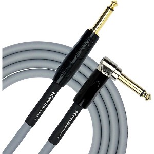 Kirlin 18AWG Stage Straight to Right Angle Instrument Cable with Gray PVC Jacket - 1 of 2