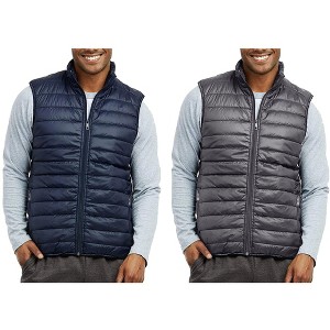 Galaxy Playertees Men's Modern Fit  Packable Midweight Puffer Vest-2 Pack - 1 of 1
