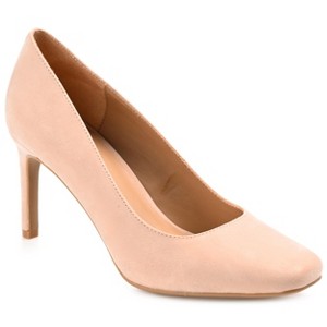 Journee Collection Womens Monalee Square Toe Mid Heel Pumps - 1 of 4