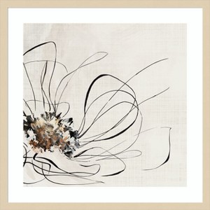 Amanti Art Golden Line Flower II by Alex Black Wood Framed Wall Art Print - 1 of 4