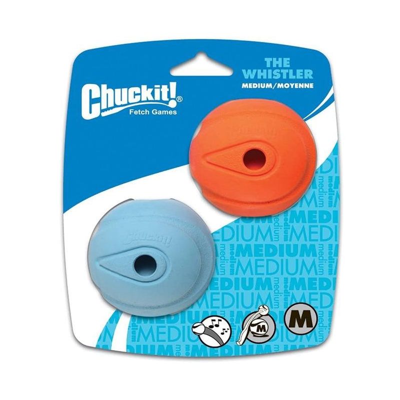 Chuckit The Whistler Chuck-It Ball - Medium ( 2.25"- 2 count), 1 of 5