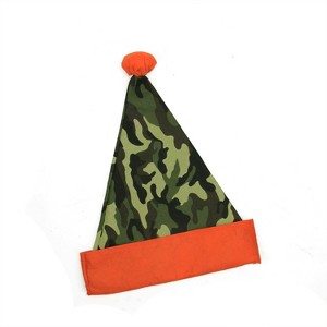 Northlight Red and White Plush  Adult Santa Hat Christmas Costume Accessory - Small - 1 of 2