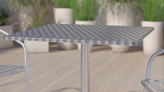 Flash Furniture Mellie 31.5'' Square Aluminum Indoor-Outdoor Table with Base, 2 of 6, play video