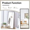 FURNIinspire Full Length Mirrors Floor Standing Wall Mirror, Bedroom Foyer Clothing Store Wall Mounted Mirror, Wooden Frame Square Gray 31.5"*71" - 3 of 4