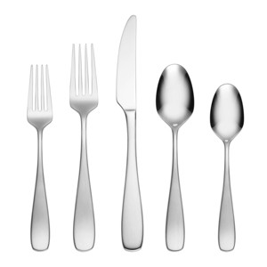 Oneida 45pc Ainsley Flatware Set: Stainless Steel Silverware, Service for 8, Dishwasher-Safe, Includes Serving Utensils - 1 of 4