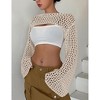 Clearlove Sweaters for Women Bell Long Sleeve Crewneck Pullover Crop top Knit Sweater Top - 4 of 4