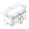 Kitchen Island on Wheels, Kitchen Island Cart With 2 Lockable Casters, 3 Drawers, 2 Cabinets, Spice Rack, Adjustable Shelves & Thicker Spacious Top - 3 of 4