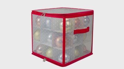 Northlight 12 Red Christmas Ornament Storage Bag With Removable