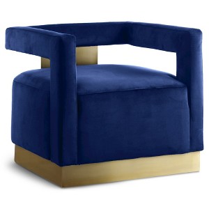 Meridian Furniture,Armani Velvet Accent Chair - 1 of 4