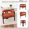 Dexmalle Set of 2 Curved Back Accent Chair with Rubber Wood Legs - 4 of 4