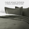 Cloud Weave Textured Comforter Set, Plush All-Season Down Alternative, Ultra Soft, 3-Piece Set - Becky Cameron - 4 of 4