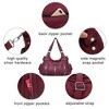 Generic Purses for Women Large Hobo Bags Washed Vegan Leather Shoulder Bag Satchel Tote Top Handle Handbags - 3 of 4