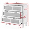 RISOKEYS Rattan Dresser with 3 Drawers,Wide Drawers and Metal Handles Wood Drawer Organizer for Bedroom,Living Room,Hallway,Office - 3 of 4