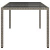 Garden Dining Table Gray 74.8" x 35.4" x 29.5" Poly rattan - 4 of 4