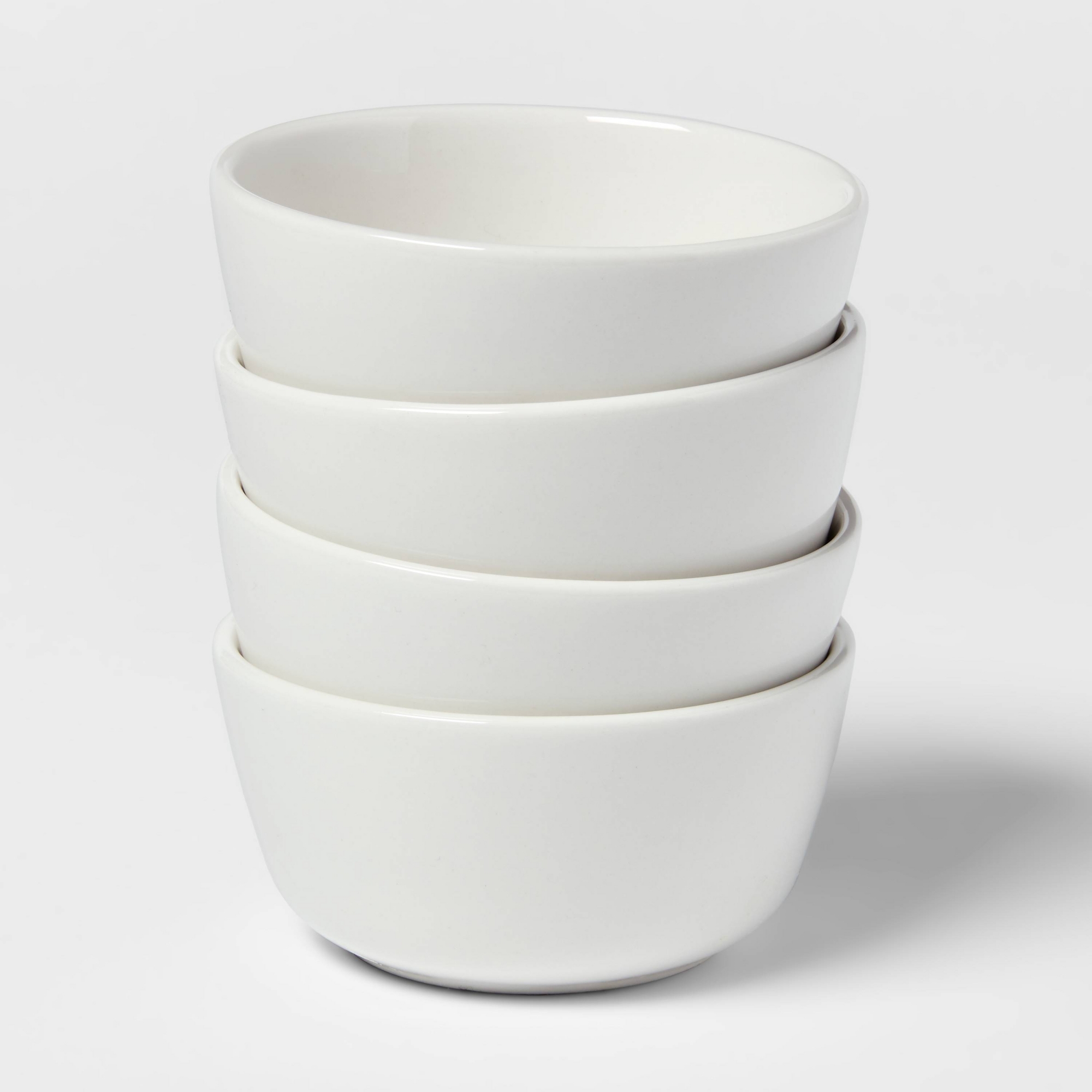8oz 4pk Stoneware Avesta Bowls White - Threshold™