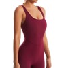 DOMETOUR Sport Slim Jumpsuits Breathable Sports Tummy Control Workout Outfits - 3 of 4