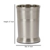 Dual Ridge Metal Toothbrush Holder - Nu Steel: Stainless Steel Bathroom Organizer, Pewter Finish, Easy to Clean - 2 of 4