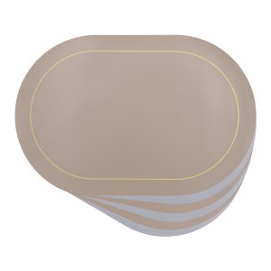 REGALWOVEN Faux Leather Kitchen Washable Heat Resistant Table Placemats 6 Pcs - 1 of 4