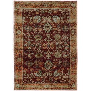 Oriental Weavers Andorra 7154A Red/ Gold Indoor Area Rug - 5'3" x 7'3" - 1 of 3