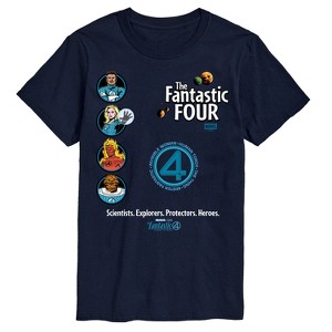 Men's - Marvel - Fantastic Four Scientists Explorers Protectors Heroes Short Sleeve Graphic T-Shirt - 1 of 4