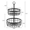 Fortune Candy 25.6''/17.32'' Height Metal Tier Wire Fruit Bowl - 3 of 4