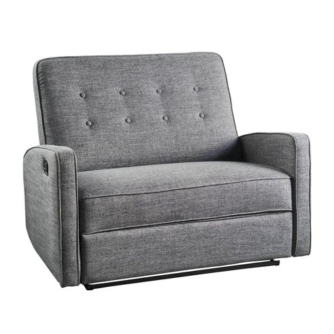 Calliope Buttoned Reclining Loveseat Gray Christopher Knight Home Target