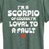 Women's - Instant Message - I'm A Scorpio Loyal To A Fault Short Sleeve Graphic T-Shirt - 2 of 4