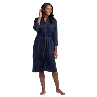 Softies Women's Dream Jersey Robe 2x/3x Navy Blue. : Target