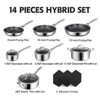 Itopfox 14-Piece Non-Stick Cookware Set with Frying Pans, Saucepans, Saute Pan & Stock Pot, Induction Compatible, PFOA Free, Dishwasher Safe - 4 of 4