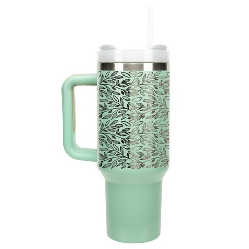 Elanze Designs Elegant Forest Floral Vine Leaf 40 oz. Stainless Steel, Large Water Bottle Coffee Mug, Spill & Leak Resistant, Thermal Travel Tumbler - image 1 of 1