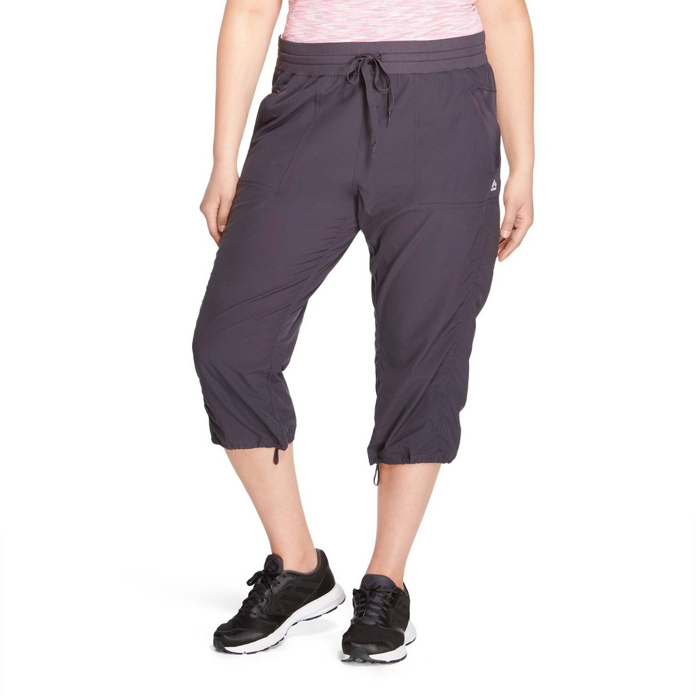 UPC 609159083478 Women's Plus Size Shirred Capri Leggings Pants Grey