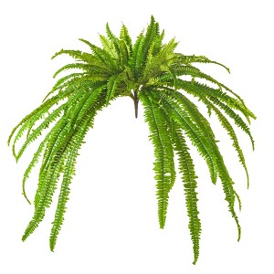 Vickerman Green Artificial Boston Fern Bush - 1 of 3