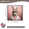 Gulches Stretched Canvas Print - Whimsical Rabbit in Blush Pink Suit for Nursery and Bedroom Wall Decoration - 3 of 4