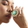 SOHI Women's Forest Green Riverie Opulence Statement Ring - 3 of 4