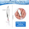 Unique Bargains Treble Hooks Metal Spinner Fishing Spoons for Freshwater Saltwater Salmon 10 Pcs - 2 of 4