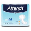 Attends Shaped Pads Plus Unisex Incontinent Pad Contoured 12 X 25-1/2 Inch SPDPA, SPDPA, 80 Ct - 3 of 4