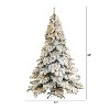 7ft. Flocked Fir Artificial Christmas Tree with 400 Warm White LED Lights & 1063 Branches – Majestic Winter Holiday X-Mas Tree - 2 of 4