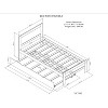 Modern Twin Size Platform Bed Frame with Trundle Solid Wood Slats No Box Spring Needed for Bedroom Guest Room Walnut - 2 of 4
