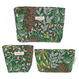 Unique Bargains Vintage Floral Makeup Bag Set 3 Pcs - 1 of 4