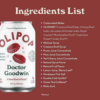 OLIPOP Doctor Goodwin Prebiotic Soda - 12 fl oz_6