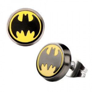 Adult Batman Symbol Round Stud Earrings - 1 of 1