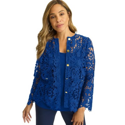 Jessica London Women's Plus Size Lace Lady Jacket