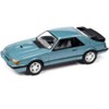1986 Ford Mustang SVO Light Regatta Blue Metallic w/Black Stripes Ltd Ed to 12768 pcs 1/64 Diecast Model Car by Johnny Lightning - 2 of 3