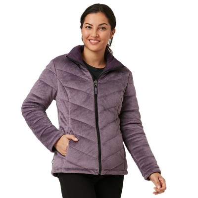 Free Country Womens Classic Fit Long Sleeve Fleece Jacket - Purple ...