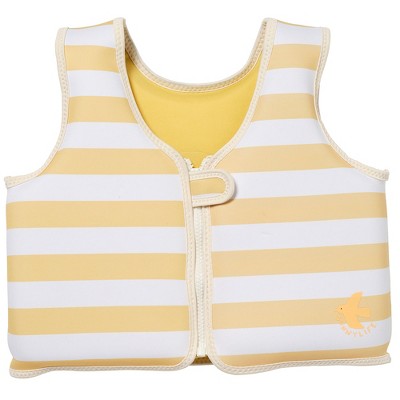 Sunnylife Kids Swim Vest 3-6 - Sid Seagull Mustard Stripe - Pool Jacket